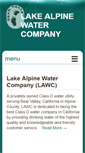 Mobile Screenshot of lakealpinewater.com